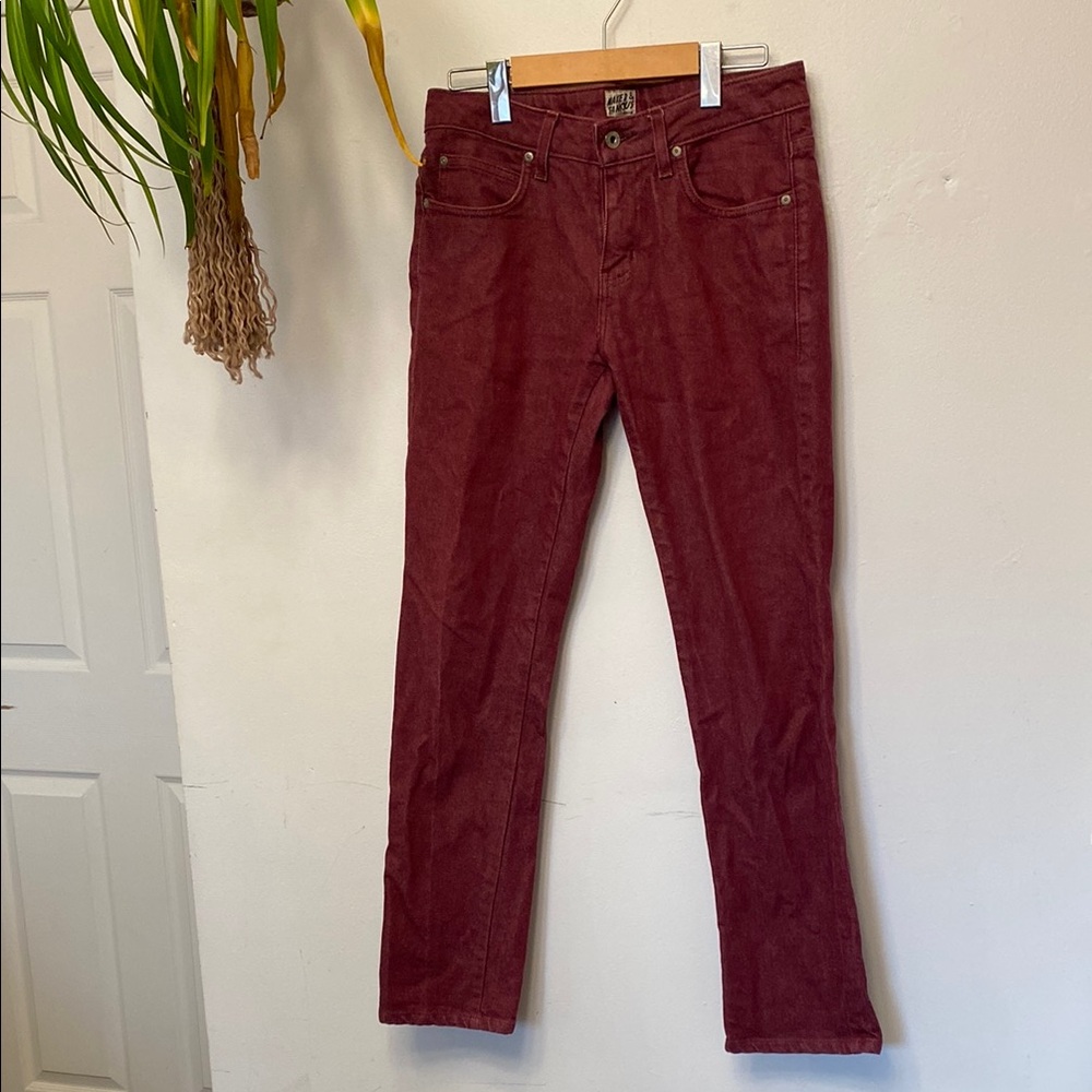 Red Naked and Famous jeans